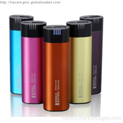 private mold 2600mAh metal case power bank with power display